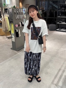 「LEPSIM（レプシィム）の3連ボールネックレス　287544（ネックレス、シルバー系）」を使った、マツコさん（レディース）の春コーディネート