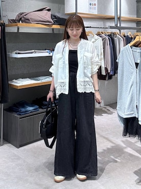 「LEPSIM（レプシィム）のアイテム（デニムパンツ）」を使った、マツコさん（レディース・163cm）の秋コーディネート
