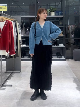 「アイテム（カーディガン/ボレロ）」を使った、マツコさん（レディース・163cm・30代）の冬コーディネート