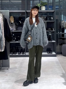 「アイテム（ポーチ）」を使った、マツコさん（レディース・163cm）の秋コーディネート