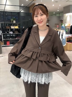 「アイテム（キャミソール）」を使った、マツコさん（レディース・163cm・30代）の秋コーディネート