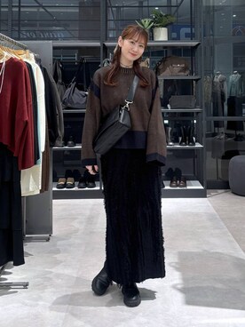 「LEPSIM（レプシィム）のアイテム（ショルダーバッグ）」を使った、マツコさん（レディース・163cm）の秋コーディネート