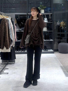 「アイテム（ママ＆ベビー）」を使った、マツコさん（レディース・163cm）の秋コーディネート