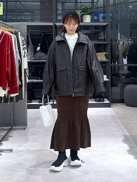 「アイテム（ブルゾン）」を使った、マツコさん（レディース・163cm・30代）の秋コーディネート