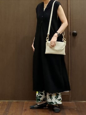 「FIL DE FER（フィルデフェール）のアイテム」を使った、uozumiさん（レディース・161cm）の夏コーディネート