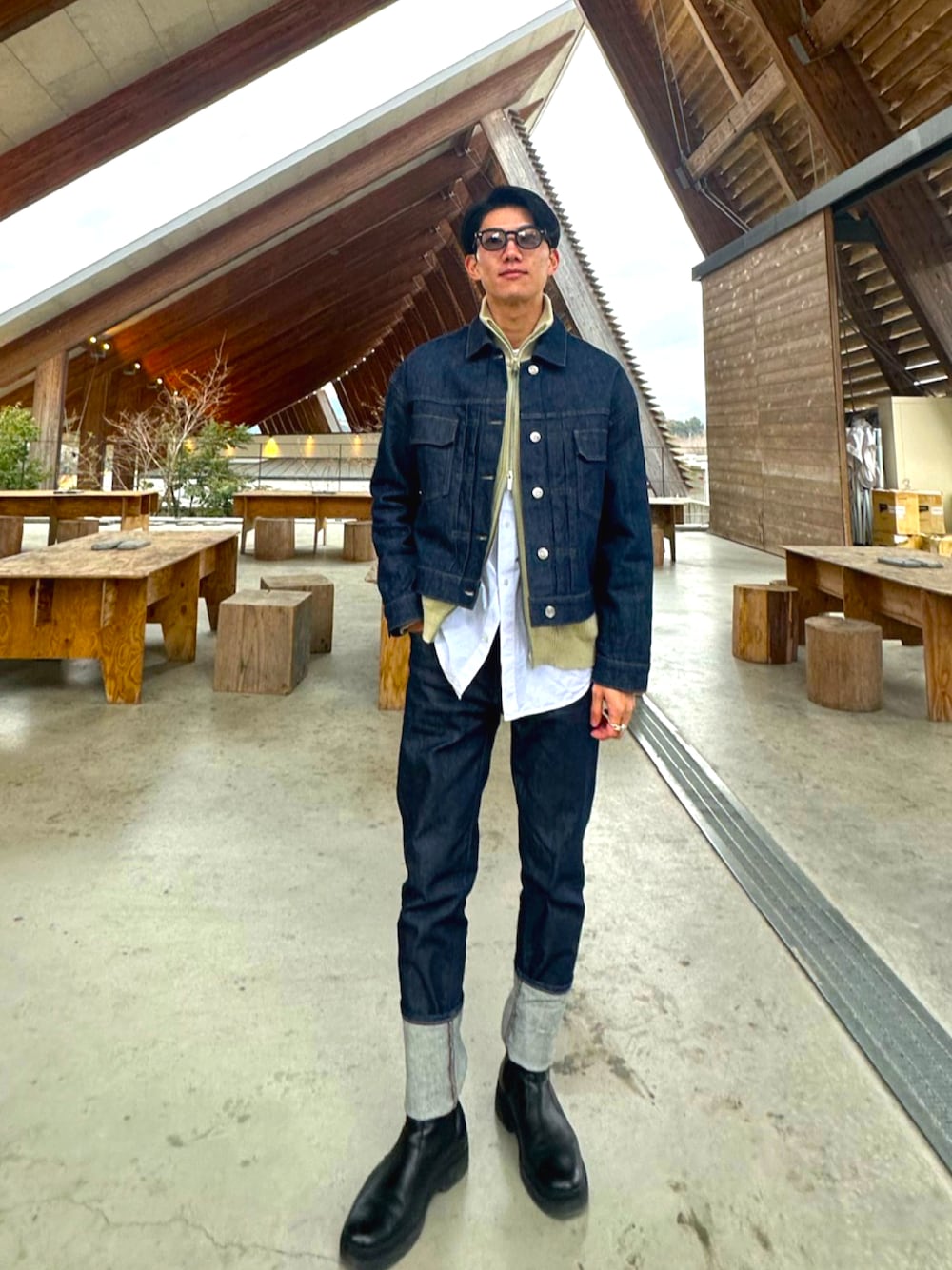 メゾンキツネ デニムジャケット Gジャン MAISON KITSUNE メゾンキツネ デニムジャケット/STRAIGHT DENIM
