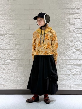 「カシミヤ」｜「アイテム（シューズ）」を使った、ほなみさん（レディース・147cm）の秋コーディネート