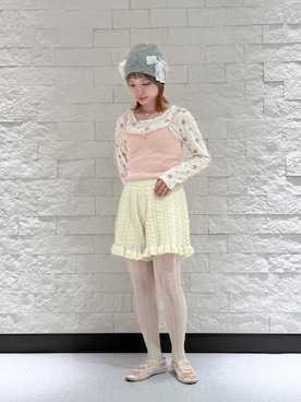 「アイテム（ニットキャップ/ビーニー）」を使った、ほなみさん（レディース・147cm）の秋コーディネート