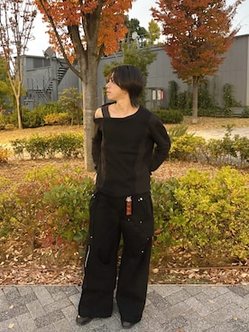 「アイテム（ピアス（片耳用））」を使った、れんさん（メンズ・173cm）の秋コーディネート