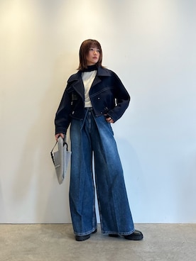 「LASTFRAME（ラストフレーム）のアイテム」を使った、嶋田美佑さん（レディース・162cm）の秋コーディネート