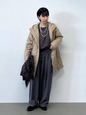 「アイテム（ストール/ショール）」を使った、bykaori66さん（レディース・163cm・20代）の秋コーディネート