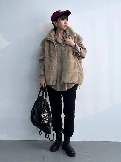 新品未使用　2024冬　バンヤードストーム　ダウンベスト ベージュ BARNYARDSTORM / ミンクライクドロストベスト（ベスト