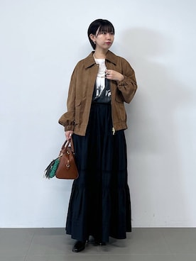 「アイテム（キーホルダー）」を使った、bykaori66さん（レディース・163cm）の秋コーディネート