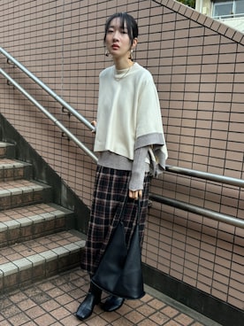 「アイテム（アンサンブル）」を使った、NICOLE whiteさん（レディース・164cm）の秋コーディネート