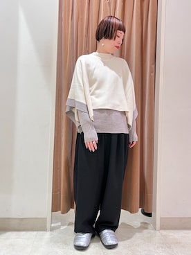 「アイテム（アンサンブル）」を使った、NICOLE whiteさん（レディース・157cm）の冬コーディネート