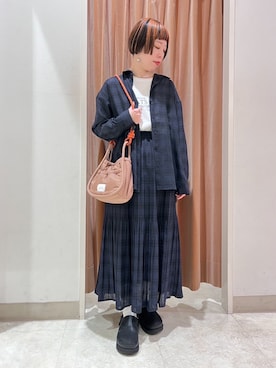 「NICOLE white（ニコルホワイト）のアイテム」を使った、NICOLE whiteさん（レディース・157cm）の春コーディネート