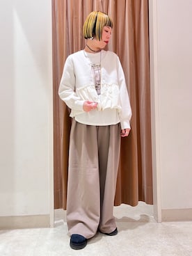 「大人可愛い、春」｜「アイテム（ジャケット/アウター）」を使った、NICOLE whiteさん（レディース・157cm）の春コーディネート