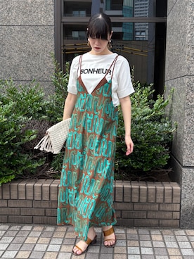 「アイテム（ワンピース/ドレス）」を使った、NICOLE whiteさん（レディース・172cm）の夏コーディネート
