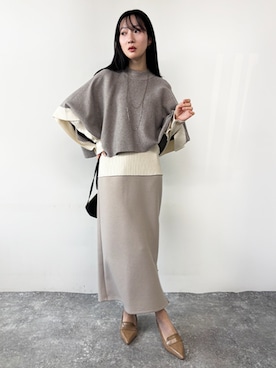 「アイテム（アンサンブル）」を使った、NICOLE whiteさん（レディース・164cm）の秋コーディネート