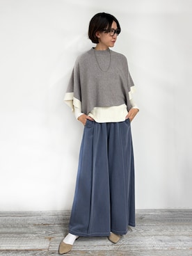 「アイテム（アンサンブル）」を使った、NICOLE whiteさん（レディース・164cm）の秋コーディネート