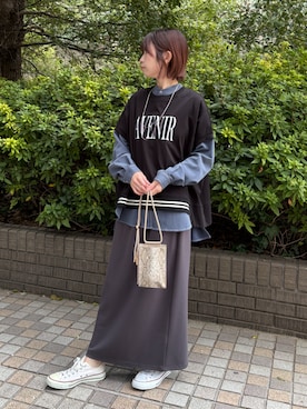 「NICOLE white（ニコルホワイト）のアイテム」を使った、NICOLE whiteさん（レディース・164cm）の春コーディネート