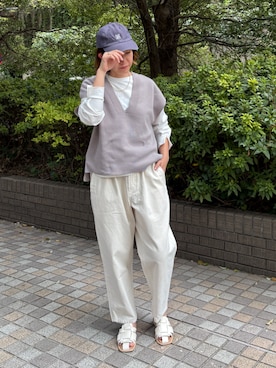 「NICOLE white（ニコルホワイト）のアイテム」を使った、NICOLE whiteさん（レディース・164cm）の春コーディネート