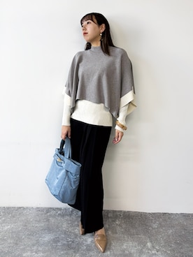 「アイテム（アンサンブル）」を使った、NICOLE whiteさん（レディース・162cm）の冬コーディネート