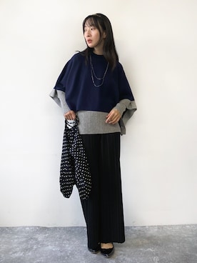 「アイテム（アンサンブル）」を使った、NICOLE whiteさん（レディース・164cm）の秋コーディネート