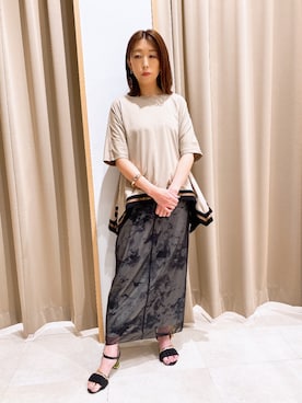 「デザイントップス」｜NICOLE whiteさん（レディース・152cm）の夏コーディネート