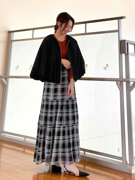 「アイテム（ブルゾン）」を使った、NICOLE whiteさん（レディース・152cm）の夏コーディネート