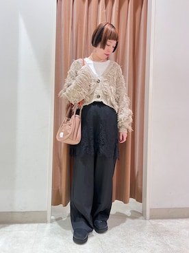 「NICOLE white（ニコルホワイト）のアイテム」を使った、NICOLE whiteさん（レディース・157cm）の春コーディネート