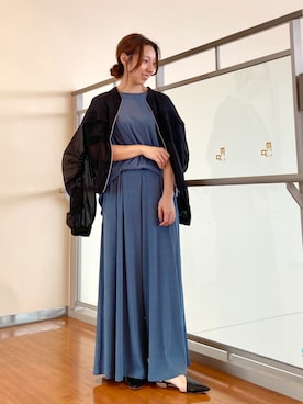「ママファッション」｜「アイテム（ブルゾン）」を使った、NICOLE whiteさん（レディース・152cm）の春コーディネート