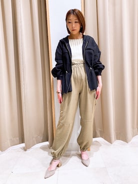 「NICOLE white（ニコルホワイト）のアイテム」を使った、NICOLE whiteさん（レディース・152cm）の春コーディネート