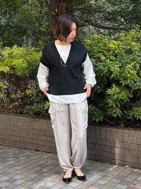 「NICOLE white（ニコルホワイト）のアイテム」を使った、NICOLE whiteさん（レディース・164cm）の春コーディネート