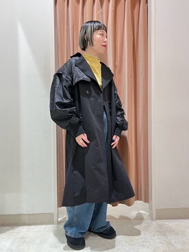 「ロングコートコーデ」｜NICOLE whiteさん（レディース・157cm）の春コーディネート