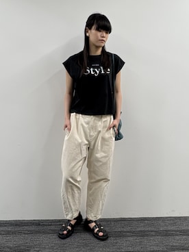 「ブラック×ホワイト」｜NICOLE whiteさん（レディース・172cm）の春コーディネート