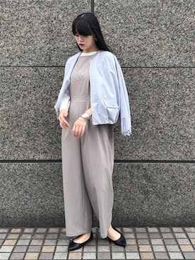 「NICOLE white（ニコルホワイト）のアイテム」を使った、NICOLE whiteさん（レディース・172cm）の春コーディネート