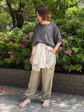 「NICOLE white（ニコルホワイト）のアイテム」を使った、NICOLE whiteさん（レディース・164cm）の春コーディネート