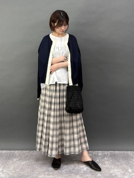 「NICOLE white（ニコルホワイト）のアイテム」を使った、NICOLE whiteさん（レディース・160cm）の春コーディネート