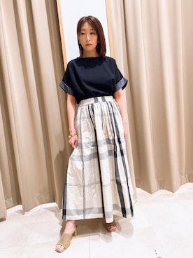 「ブラック×ホワイト」｜NICOLE whiteさん（レディース・152cm）の夏コーディネート