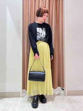 「NICOLE white（ニコルホワイト）のアイテム」を使った、NICOLE whiteさん（レディース・157cm）の春コーディネート