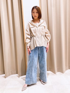 「NICOLE white（ニコルホワイト）のアイテム」を使った、NICOLE whiteさん（レディース・152cm）の春コーディネート