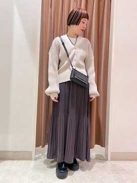 「NICOLE white（ニコルホワイト）のアイテム」を使った、NICOLE whiteさん（レディース・157cm）の春コーディネート