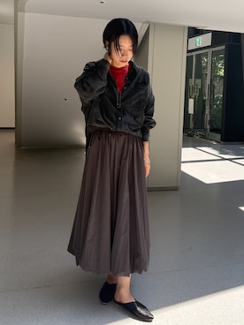 「NICOLE white（ニコルホワイト）の刺繍デザインＴシャツ（Tシャツ/カットソー、レッド系）」を使った、NICOLE whiteさん（レディース・152cm）の夏コーディネート