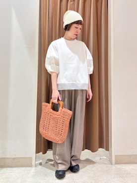 「NICOLE white（ニコルホワイト）のアイテム」を使った、NICOLE whiteさん（レディース・157cm）の春コーディネート