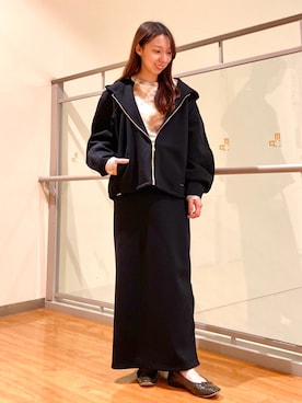 「大人カジュアルコーデ」｜「アイテム（パーカー）」を使った、NICOLE whiteさん（レディース・152cm）の春コーディネート