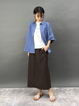 「NICOLE white（ニコルホワイト）のアイテム」を使った、NICOLE whiteさん（レディース・167cm）の春コーディネート