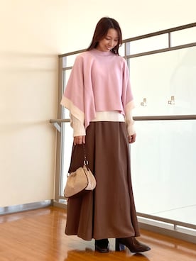 「アイテム（アンサンブル）」を使った、NICOLE whiteさん（レディース・152cm）の冬コーディネート