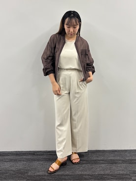 「NICOLE white（ニコルホワイト）のアイテム」を使った、NICOLE whiteさん（レディース・162cm）の春コーディネート