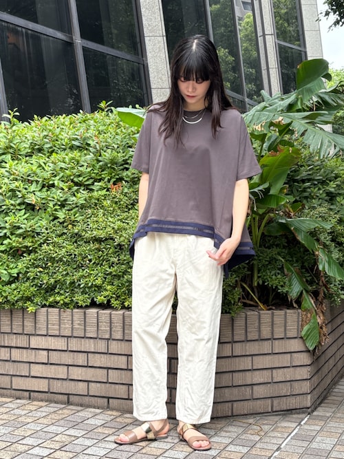 ハンカチヘムTシャツ（Tシャツ/カットソー）｜NICOLE white